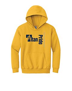 Gildan® - Youth Heavy Blend™ Hooded Sweatshirt - Front Imprint - Titan Pride Logo