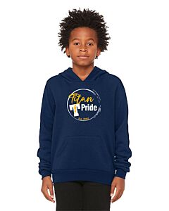 BELLA+CANVAS ® Youth Sponge Fleece Pullover Hoodie - Front Imprint - Titan Pride Circle Logo