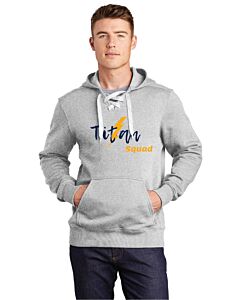 Sport-Tek® Lace Up Pullover Hooded Sweatshirt - Front Imprint - Titan Squad
