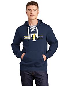 Sport-Tek® Lace Up Pullover Hooded Sweatshirt - Front Imprint - Tea Area Titans Logo